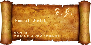 Hummel Judit névjegykártya